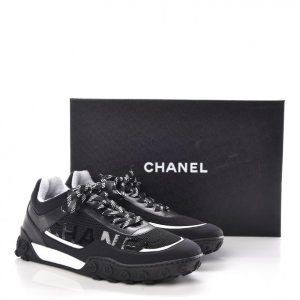 CHANEL  Mens Sneaker item: Calfskin/mesh/Lycra 93405 G34459Y51526 Size 45